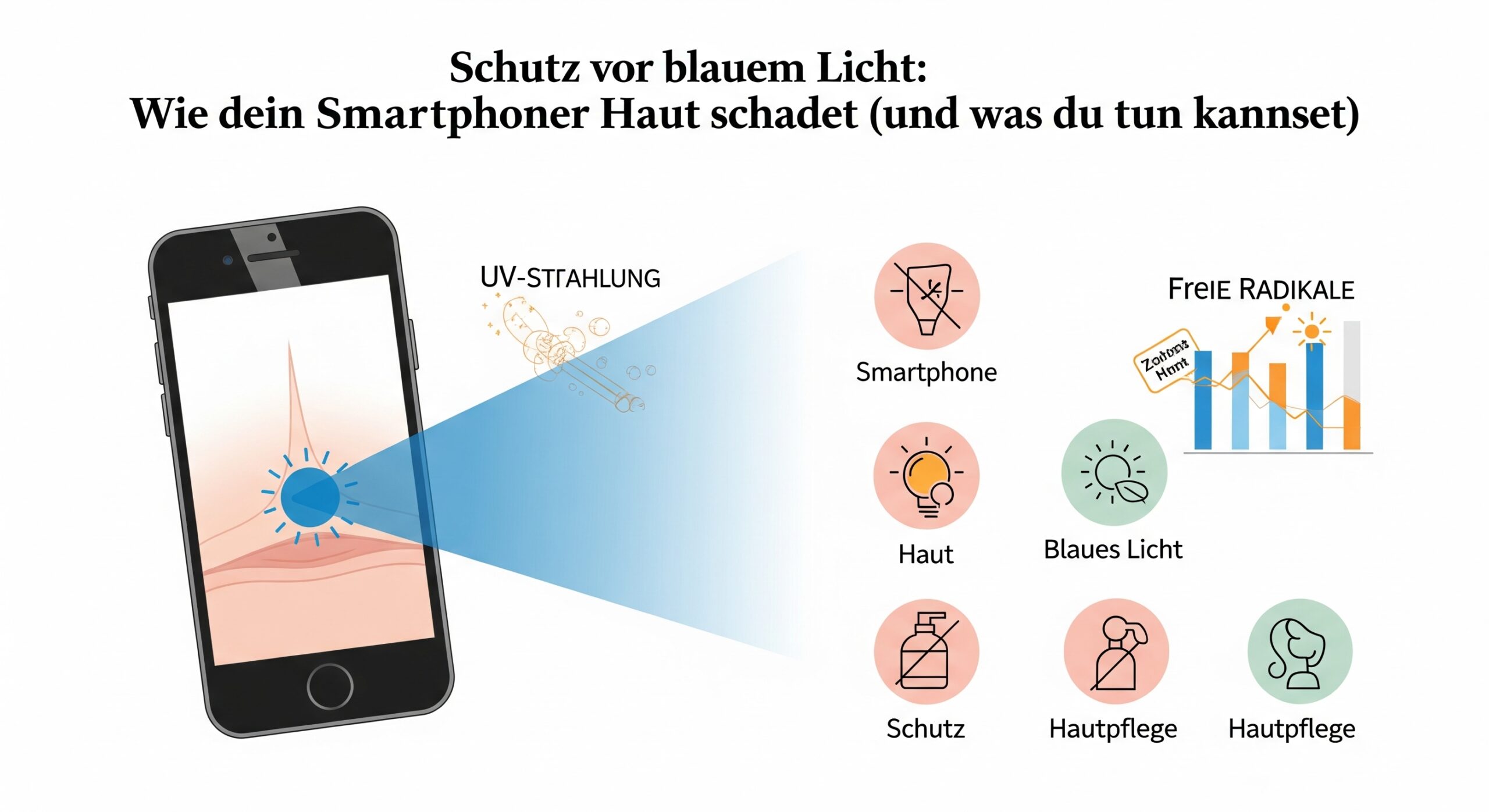 Wie wirkt sich blaues Licht HEV auf die Haut aus und wie kann man sich schützen Wirkung blaues Licht HEV auf die Haut