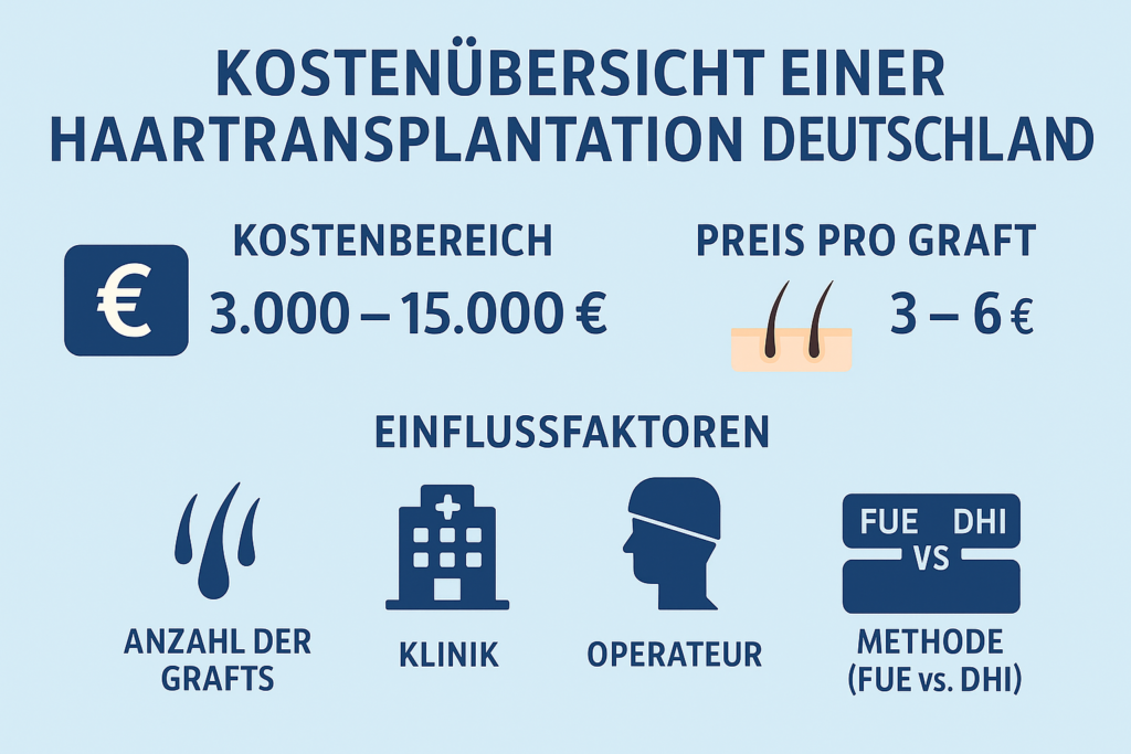 Kosten einer Haartransplantation Übersicht