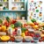 Lebensmittel mit probiotischen Kulturen für Kinder
