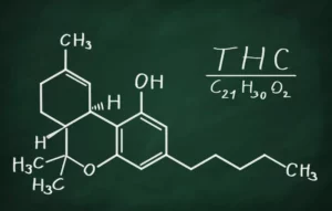 Chemiscche Strukturformel THC Molekül