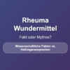 Neues Mittel gegen Rheuma wirkt über Nacht