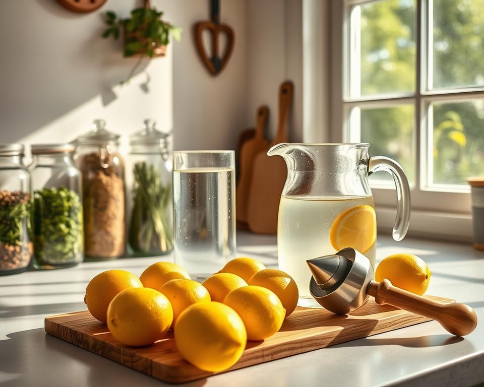 Zitronenwasser Zubereitung