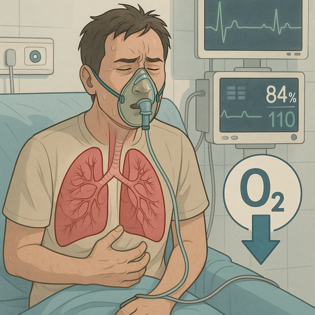 hypoxämische respiratorische Insuffizienz Typ 1
